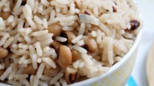 White rice and beans